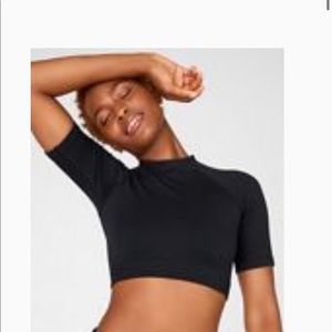 Black turtleneck crop top. Small.